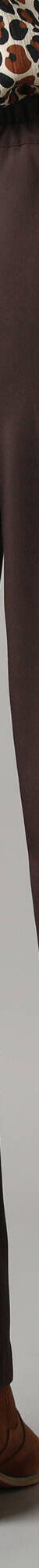 Wijde broek met bandplooien (chocolade) Wijde broek met bandplooien (chocolade)